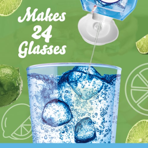 Crystal Light Lime Naturally Flavored Sparkling Water Enhancer Drink Mix, Bottle Perspective: right