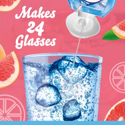 Crystal Light Grapefruit Naturally Flavored Sparkling Water Enhancer Drink Mix, Bottle Perspective: right