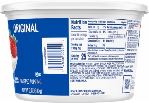 Cool Whip Original Whipped Topping 12 Oz Ralphs