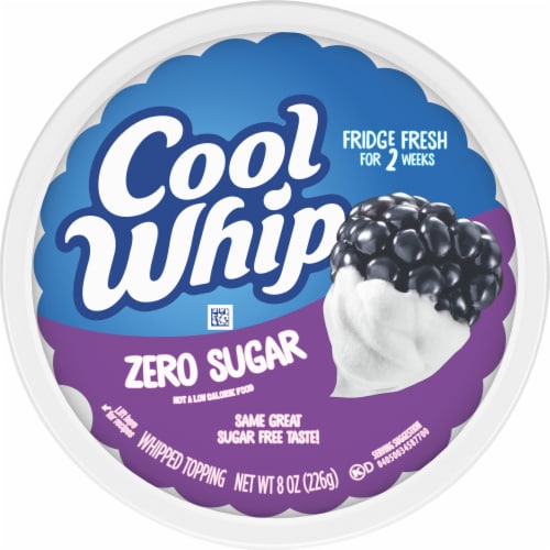 Cool Whip Zero Sugar Whipped Cream Topping Perspective: right