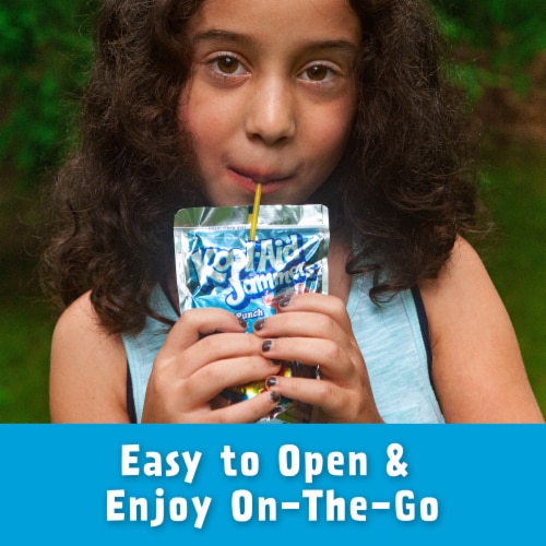 Kool Aid Jammers Tropical Punch Kids Drink 0% Juice Box Pouches Perspective: right