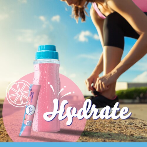 Crystal Light Zero Sugar Pink Lemonade Drink Mix Packets Perspective: right