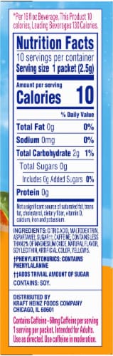 Crystal Light Citrus Caffeinated On-The-Go Drink Mix Packets Perspective: right