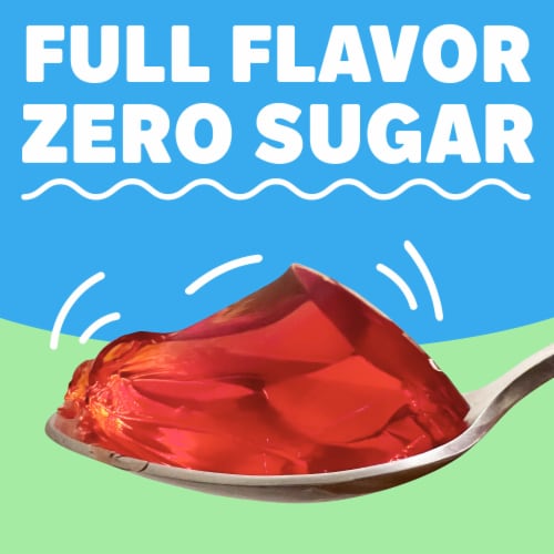 Jell-O Strawberry Kiwi Sugar Free Jello Cups Gelatin Snack Perspective: right