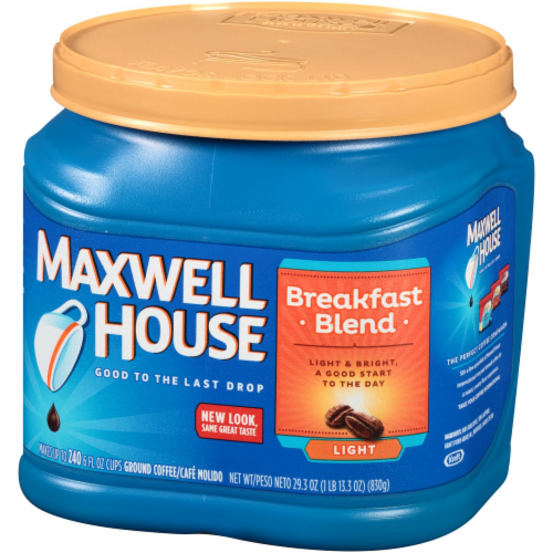 Maxwell House Breakfast Blend Light Roast Ground Coffee Perspective: right