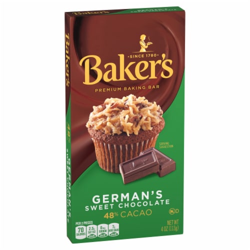 Baker's German's Sweet Chocolate Premium Baking Bar with 48% Cacao Perspective: right