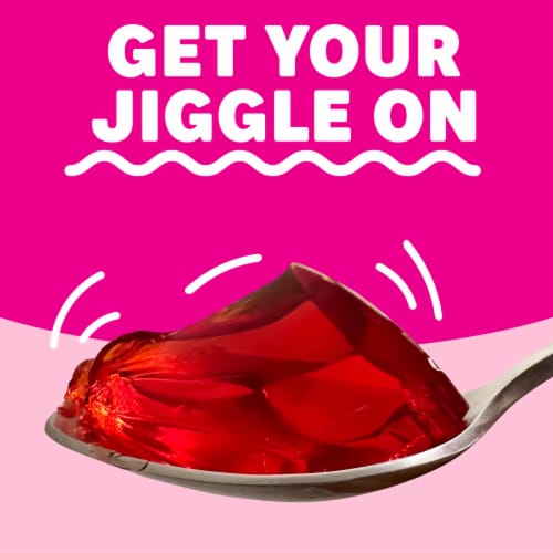 Jell-O Original Strawberry Jello Cups Gelatin Snack Value Pack Perspective: right