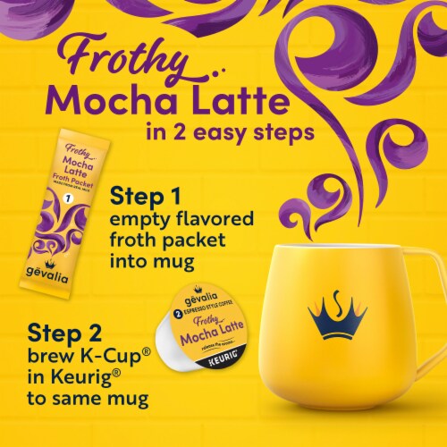 Gevalia Frothy Mocha Latte K-Cup Coffee Pods Perspective: right