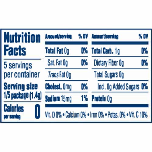 Kool Aid Unsweetened Green Apple Powdered Soft Drink Mix Packet Perspective: right