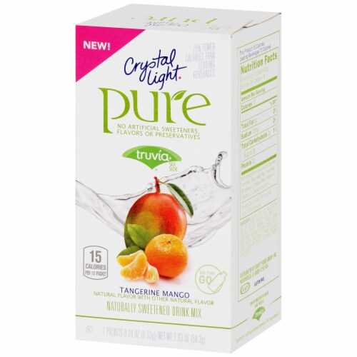 Crystal Light On-The-Go Pure Tangerine Mango Powdered Drink Mix Perspective: right