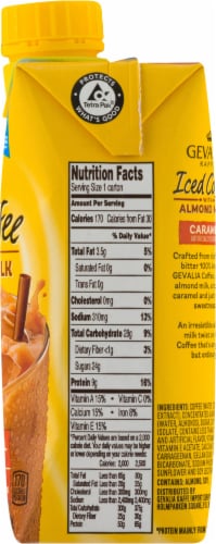 Gevalia Kaffe Caramel Iced Coffee with Almond Milk Beverage Perspective: right