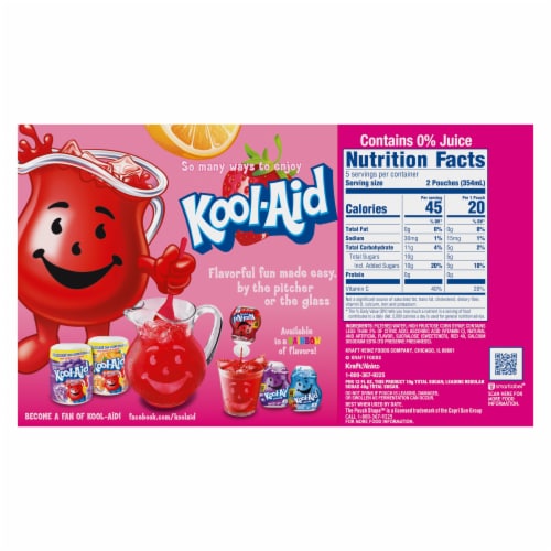 Kool-Aid Strawberry Orange Punch Artificially Flavored Soft Drink Perspective: right