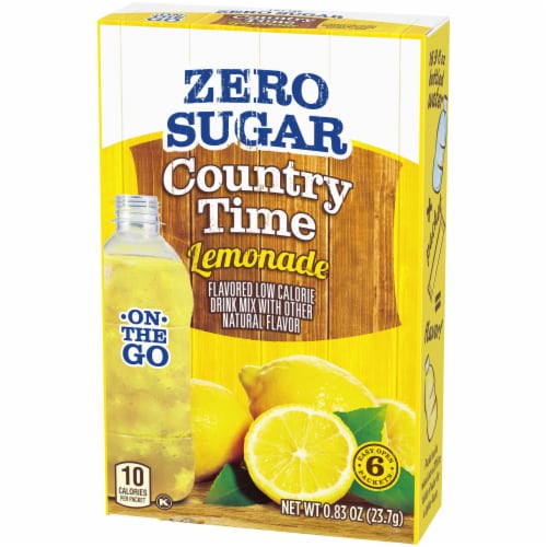 Country Time Zero Sugar Lemonade Naturally Flavored Powdered Drink Mix Perspective: right