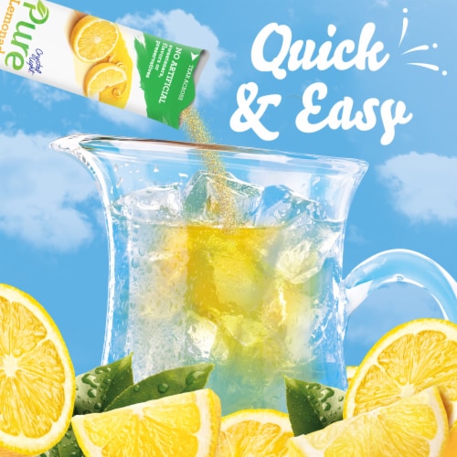 Crystal Light Pure Lemonade Naturally Flavored Powdered Drink Mix Perspective: right