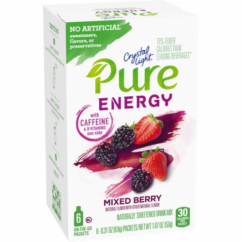 Crystal Light Pure Energy Mixed Berry Powdered Drink Mix Perspective: right
