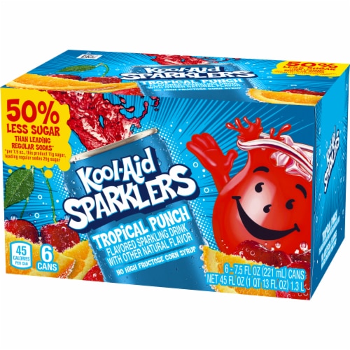 Kool-Aid Sparklers Tropical Punch Flavored Sparkling Drink Perspective: right