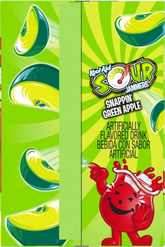 Kool-Aid Sour Jammers Snappin' Green Apple Flavored Drink Perspective: right