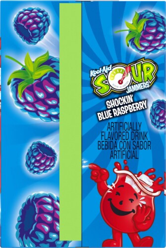 Kool-Aid Sour Jammers Shockin' Blue Raspberry Flavored Drink Perspective: right