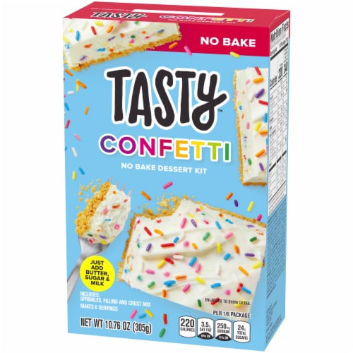 Tasty No Bake Confetti Dessert Kit with Sprinkles Filling & Crust Mix Perspective: right