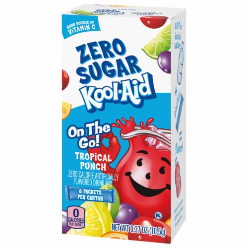 Kool-Aid On The Go Zero Sugar Tropical Punch Powdered Drink Mix Perspective: right