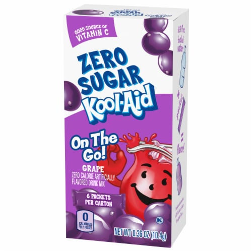 Kool-Aid Zero Sugar Grape Drink Mix Packets Perspective: right