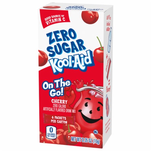 Kool-Aid On The Go Zero Sugar Cherry Powdered Drink Mix Perspective: right