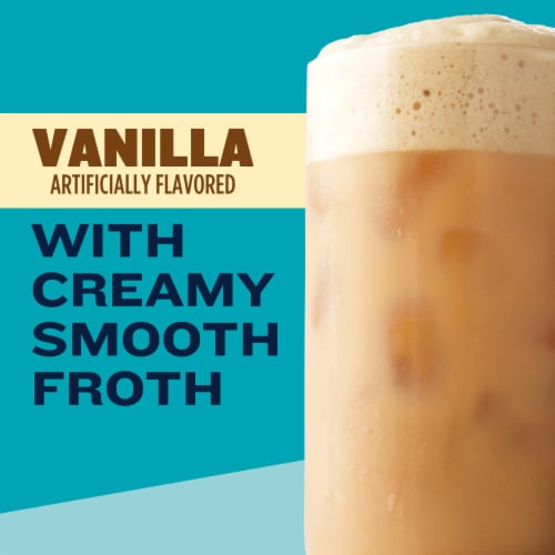 Maxwell House Vanilla Iced Latte with Foam Instant Coffee Perspective: right
