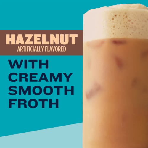 Maxwell House Hazelnut Iced Latte with Foam Instant Coffee Perspective: right