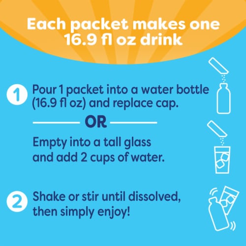 Crystal Light Lemonade Energy Boost Drink Mix Perspective: right