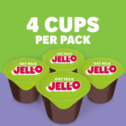 Jell-O Oat Milk Pudding Cups Chocolate Perspective: right