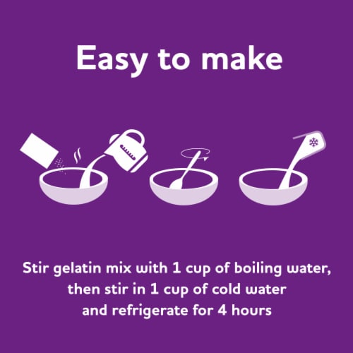 Jell-O Grape Gelatin Dessert Mix Perspective: right