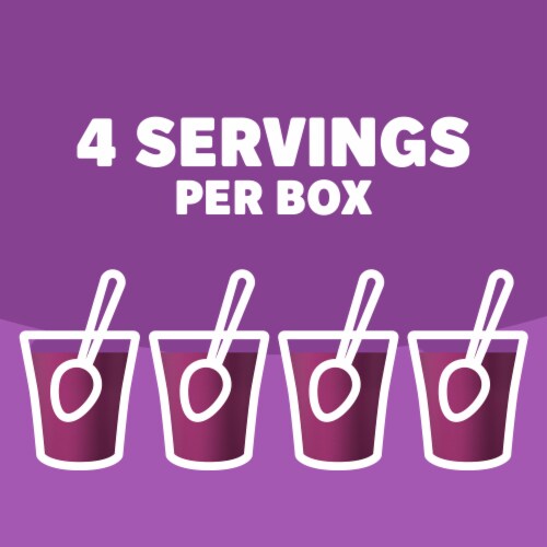 Jell-O Grape Gelatin Dessert Mix, Box Perspective: right