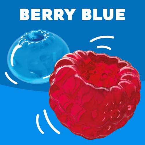 Jell-O Berry Blue Artificially Flavored Gelatin Dessert Mix, Box Perspective: right