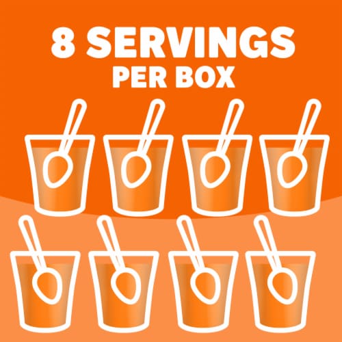 Jell-O Orange Gelatin Dessert Mix Sweet Treat Dessert 6 oz Box Perspective: right