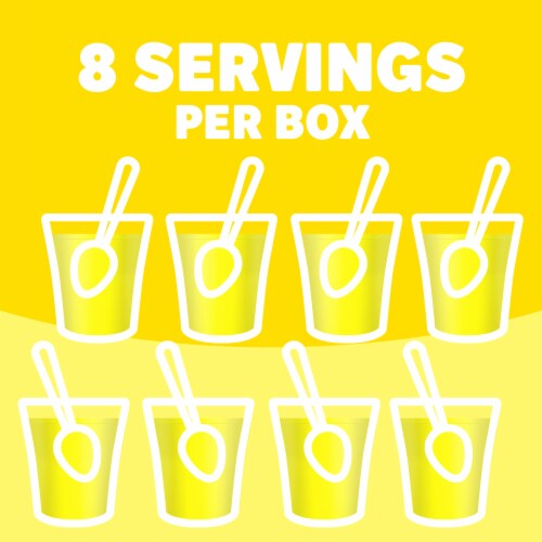 Jell-O Lemon Artificially Flavored Gelatin Dessert Mix, Family Size, Box Perspective: right
