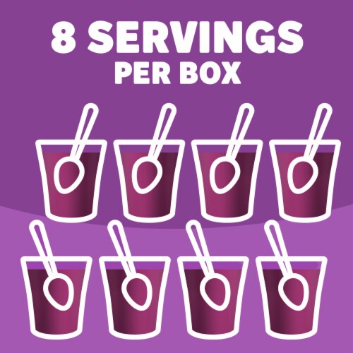 Jell-O Grape Artificially Flavored Gelatin Dessert Mix, Family Size, Box Perspective: right