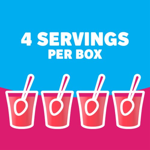 Jell-O Raspberry Artificially Flavored Zero Sugar Gelatin Dessert Mix, Box Perspective: right