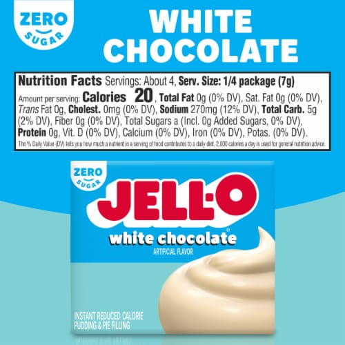Jell-O® Sugar Free White Chocolate Instant Pudding & Pie Filling Perspective: right