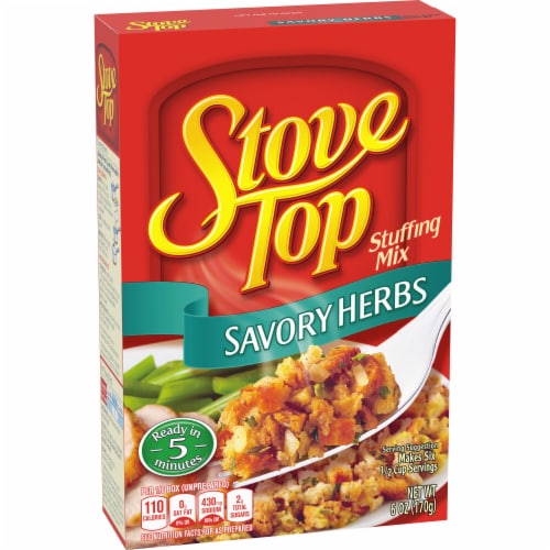 Stove Top Savory Herbs Stuffing Mix Dressing Perspective: right