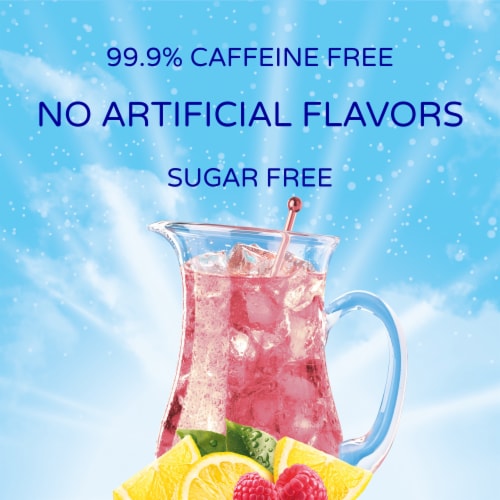 Crystal Light Zero Sugar Raspberry Lemonade Drink Mix Packets Perspective: right