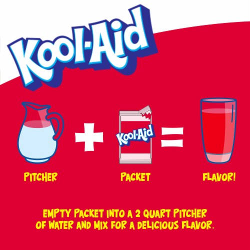 Kool-Aid Zero Sugar Cherry Drink Mix Packet Value Pack, 5 Packets