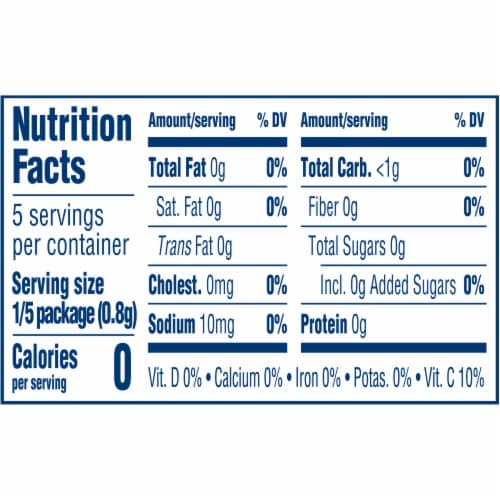 Kool Aid Zero Sugar Lemon Lime Drink Mix Packet Perspective: right