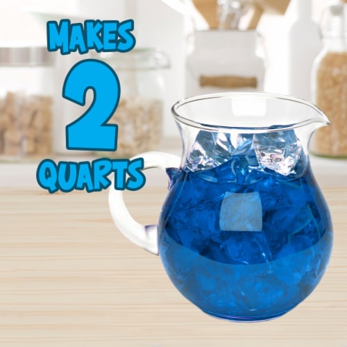 Kool Aid Unsweetened Blue Raspberry Lemonade Powdered Soft Drink Mix Packet Perspective: right