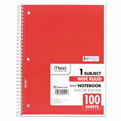 Mead® Spiral Bound Notebook Perforated Legal Rule Perspective: right