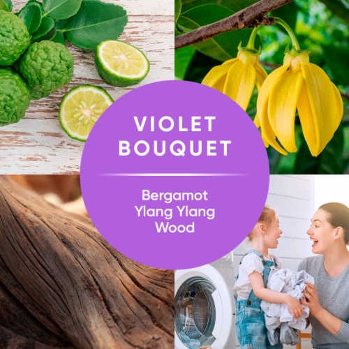 Ensueño Fabric Softener Dryer Sheets, Scent Booster - Violet Bouquet Scent Perspective: right
