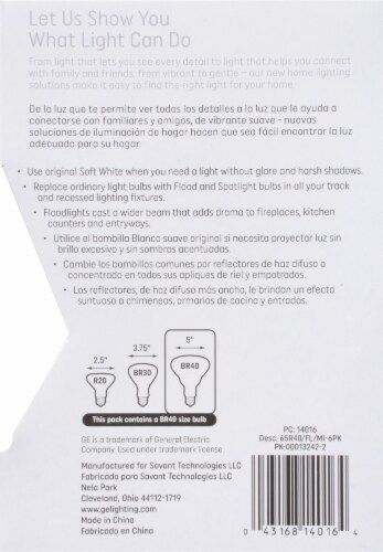GE 65-Watt Indoor Floodlight Bulb Perspective: right