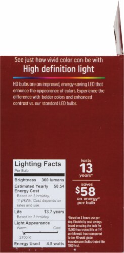GE Relax 4.5-Watt (40-Watt) Globe G25 LED Light Bulbs Perspective: right