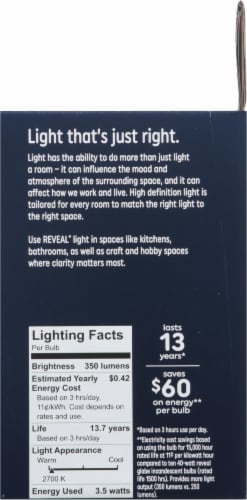 GE Reveal® HD+ Light 4.5-Watt (40-Watt) G25 LED Light Bulbs Perspective: right