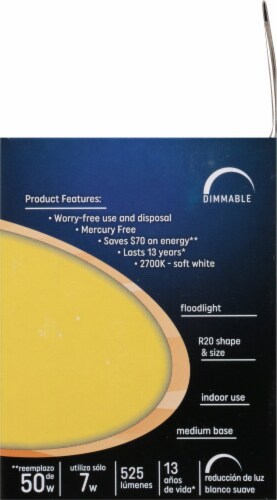 GE 7-Watt (50-Watt) Medium Base R20 Indoor LED Floodlight Light Bulb Perspective: right