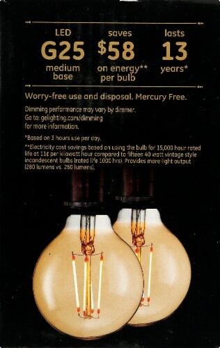 GE LED Vintage Style Light Bulbs 2 pk Harris Teeter